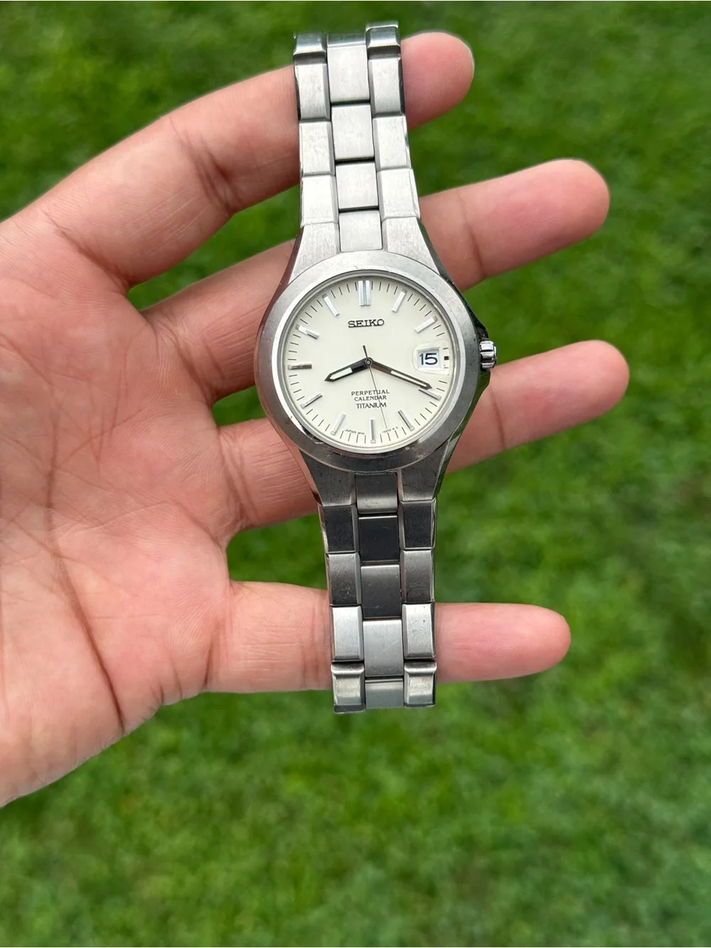 SEIKO Perpetual Calendar Titanium Date Men's 40mm watch